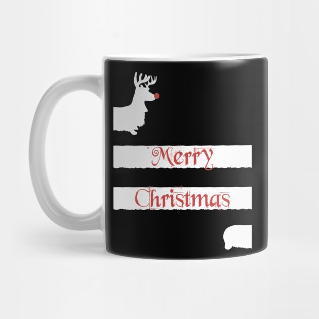 Merry Christmas Dachshund sausage dog Xmas by MGO Design